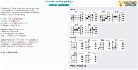 Chord: Goodbye my love goodbye - tab, song lyric, sheet, guitar, ukulele | chords.vip