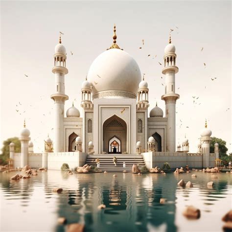 Premium AI Image | Islamic Mosque background