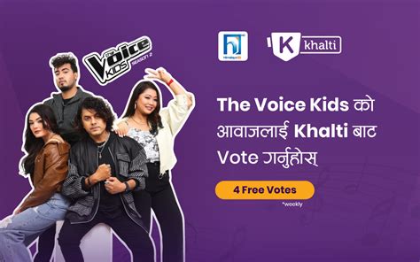 How to vote ‘The Voice Kids Nepal’ contestants from Khalti? - Khalti