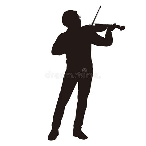 Silhouette Vector Of Man Playing Violin Stock Illustration - Illustration of logo, cello: 171900377