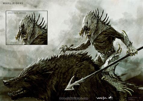 Concept Art for THE HOBBIT - Warg Riders, Costumes, and Weapons ...