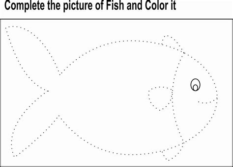 Complete the picture of Fish | Kindergarten worksheets, Fish activities, Preschool worksheets