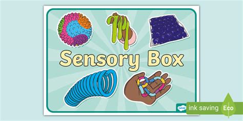 Sensory Box Label, Sensory Toys, Sensory Resources - Twinkl