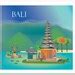 Bali Skyline Art Print of Temple Indonesia Travel Poster - Etsy