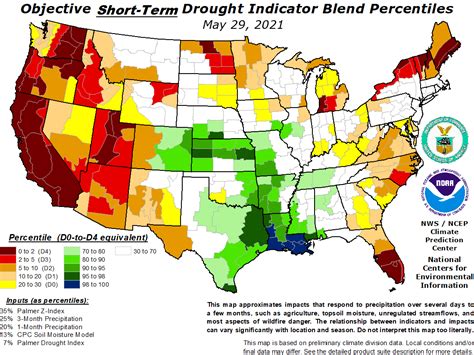 United States Drought Map - Updated Realtime