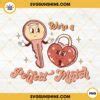 We're A Perfect Match PNG, Funny Couple PNG, Heart Lock And Key PNG, Retro Valentine's Day PNG