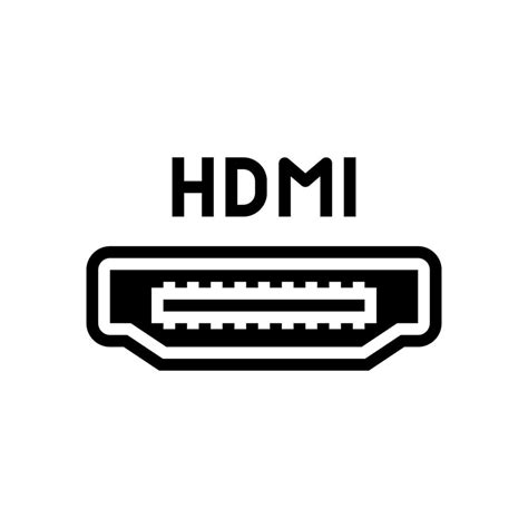 hdmi port glyph icon vector illustration 9998692 Vector Art at Vecteezy