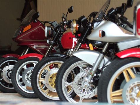 A few Tamiya 1/6 motor bikes I have made, all lined up | Motorbikes, Tamiya, Bike