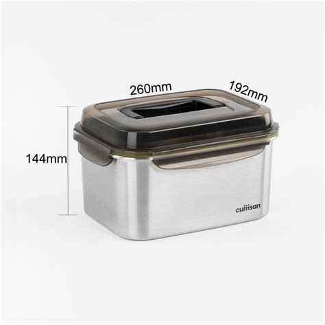 Signature Stainless Microwave-safe Lunch Box - Rectangle with Handle 4 ...