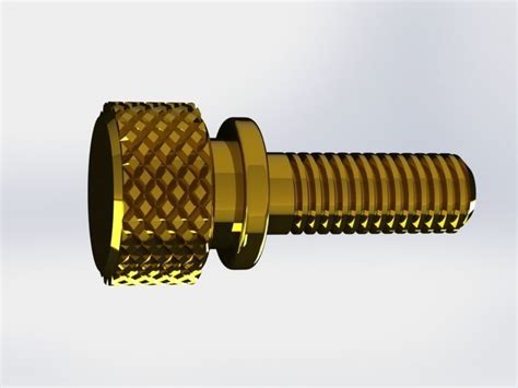 Thumb Screw with Knurled Head 3D model | CGTrader