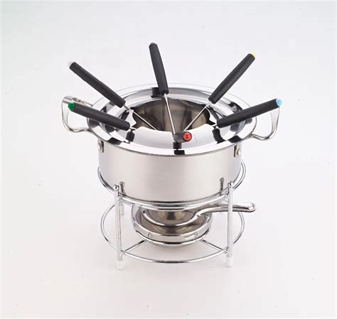 Stainless Steel Fondue Pot Cheese And Chocolate Fondue Set Cheese ...