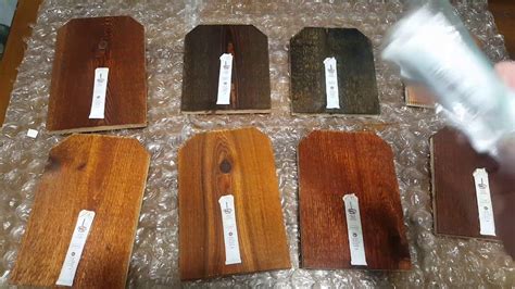 Ready Seal Stain Samples on Western Red Cedar wood - YouTube