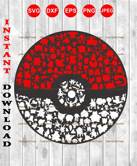 Pokemon Pokeball Svg Cutting Files Png Clipart EPS - Etsy Denmark