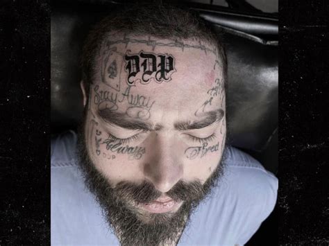 Post Malone Gets Daughter's Initials Tattooed On Face