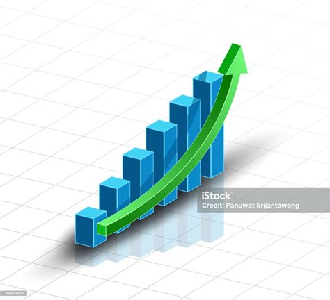 Pertumbuhan Grafik Batang 3d Dan Panah Atas Ilustrasi Stok - Unduh ...