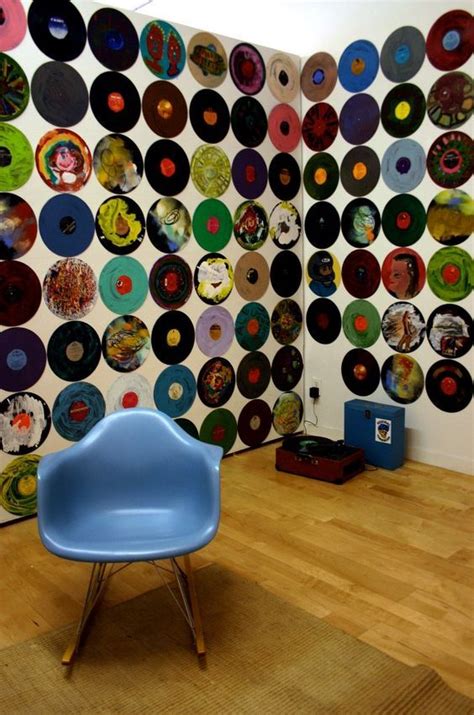 Rows and rows of record art! | Record decor, Record room, Decor