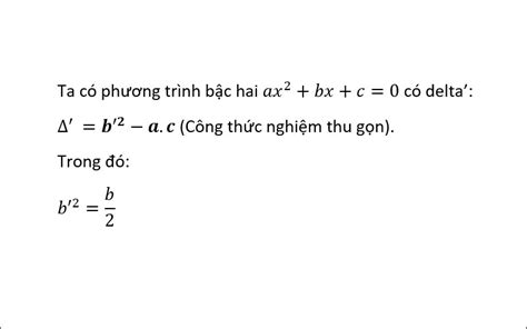 Công Thức Tính Delta, Delta Phẩy Phương Trình Bậc 2