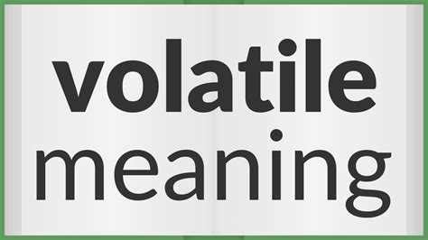 Volatile | meaning of Volatile - YouTube