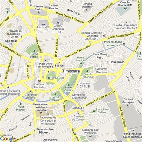 Map of Timisoara, Romania | Hotels Accommodation