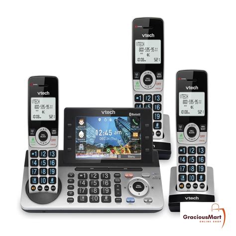 VTech IS8251-3 Business Grade 3-Handset Cordless Phone for Home Office, 5" Color Display ...