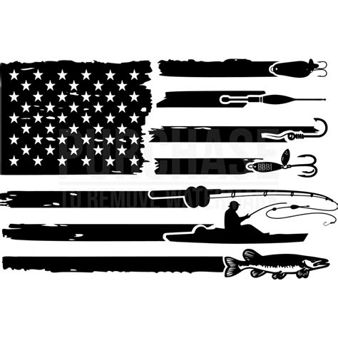 US Flag Fishing SVG, Fishing American Flag SVG, Father’s Day SVG