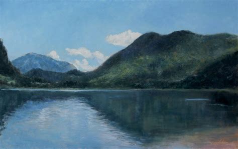Mountain Lake - Landscape Oil Painting - Fine Arts Gallery - Original fine Art Oil Paintings ...