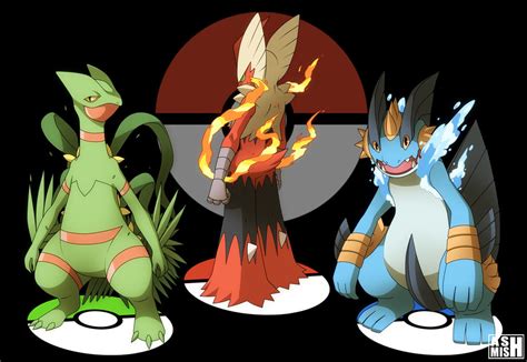 Hoenn Mega Starters by ashmish on DeviantArt