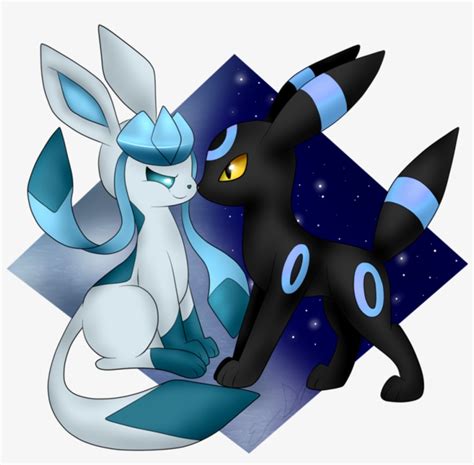 Download Glaceon Umbreon Shiny Freetoedit - Pokemon Glaceon And Umbreon | Transparent PNG ...