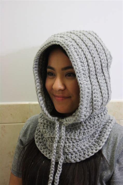 Knit Hood, Hooded Scarf, Crochet Cowl, Hood Scarf, Crochet Hood Scarf, Knit Cowl Color ...