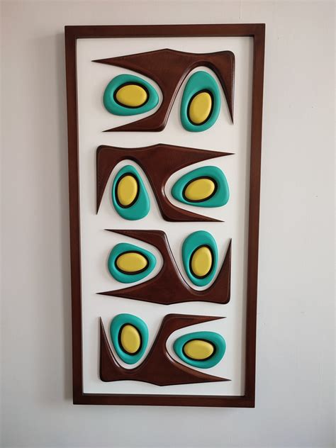 Mid Century Modern Wood Wall Art - Etsy