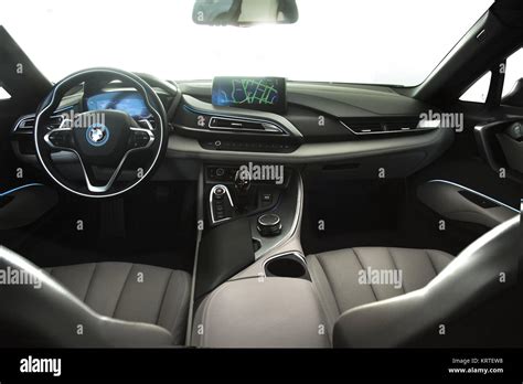 BMW I8 Coupe Blue/Black Exterior - Interior Stock Photo - Alamy