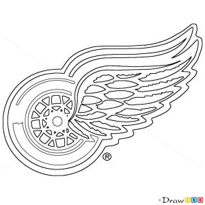 How to Draw Detroit Red Wings, Hockey Logos