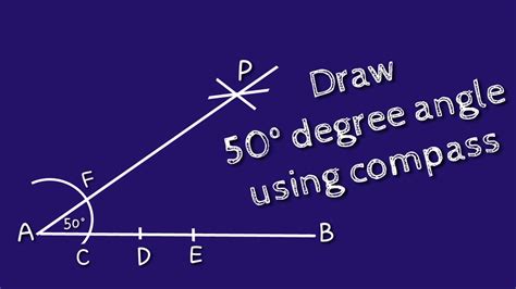 How to draw 50 degree angle with compass. shsirclasses. - YouTube