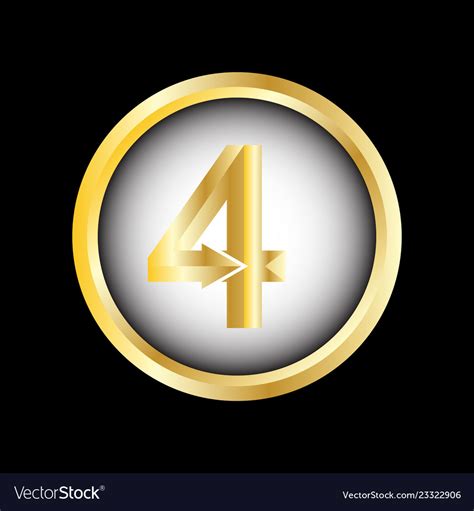 Number 4 symbol Royalty Free Vector Image - VectorStock