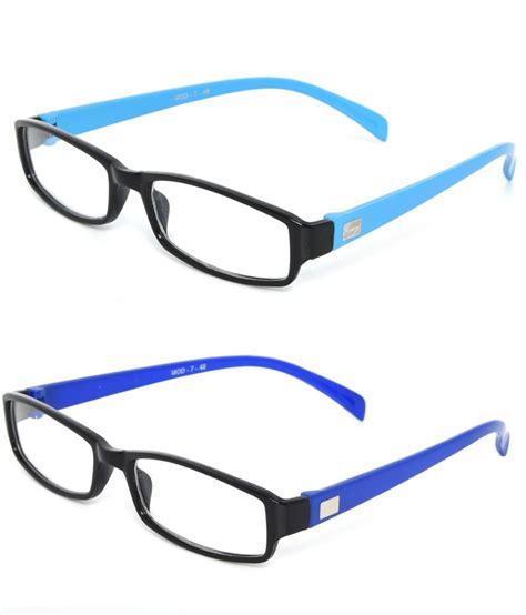 Unique Light Blue & Blue Rectangle Eyeglasses - Combo Of 2 - Buy Unique Light Blue & Blue ...