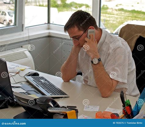 Talking Business / Phone Call Royalty Free Stock Photo - Image: 703575