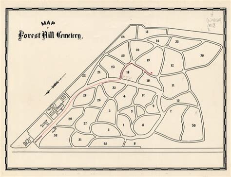 Map of Forest Hill Cemetery | Map or Atlas | Wisconsin Historical Society | Historical society ...