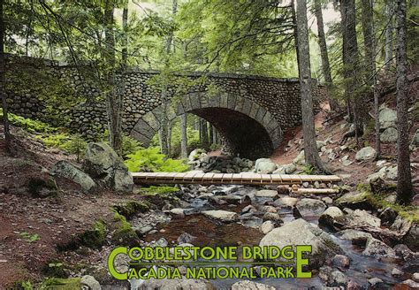 Cobblestone Bridge built in 1917 near Jordan Pond House, Acadia National Park. Photo by Marjorie ...