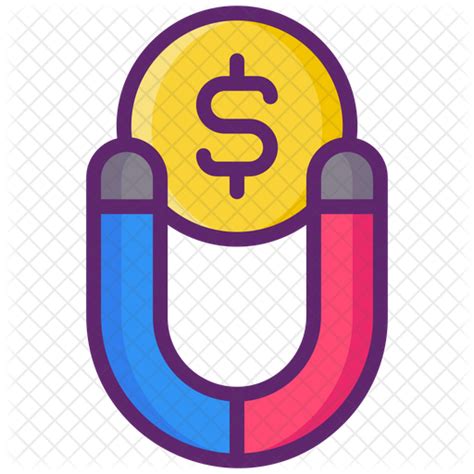 Money Magnet Icon - Download in Colored Outline Style