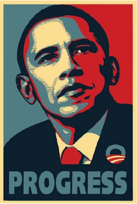 Barack Obama PROGRESS 13" x 19" Art Poster Shepard Fairey Election Campaign 2008