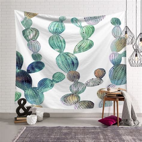 DHD Plant Wall Hanging Tapestry Floral Printed Tapestry Wall Hangings Rectangle Wall Tapestry ...