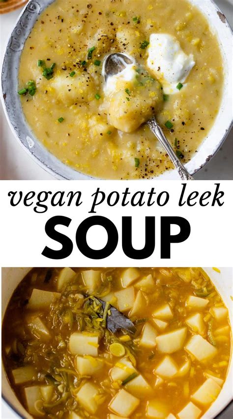 Vegan Potato Leek Soup - The Almond Eater