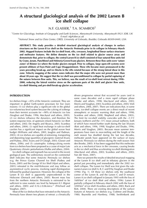 (PDF) A structural glaciological analysis of the 2002 Larsen B Ice ...