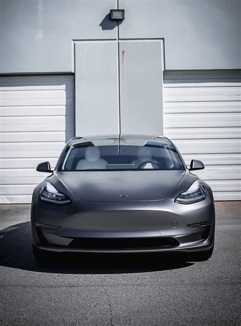 Tesla Model 3 Wrap | 3M Satin Dark Grey | Aegis Paint Shield