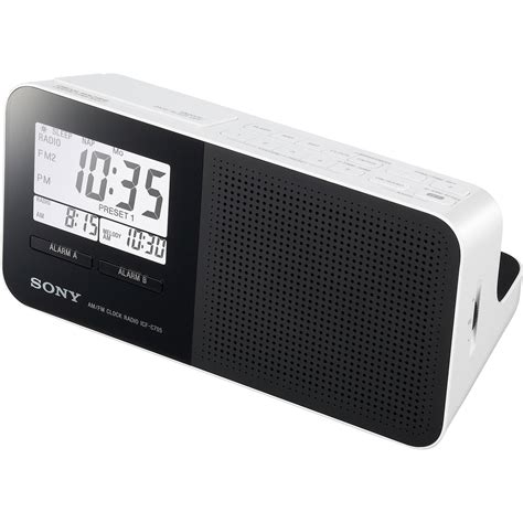 Sony ICF-C705 AM/FM Clock Radio (White) ICFC705 B&H Photo Video