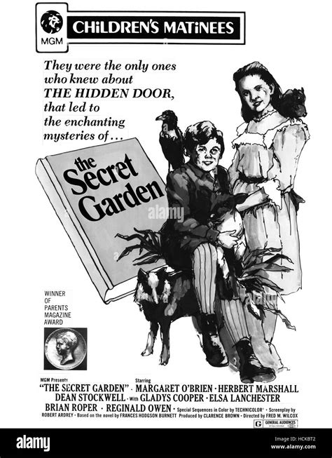 THE SECRET GARDEN, Dean Stockwell, Margaret O'Brien, 1949 Stock Photo - Alamy