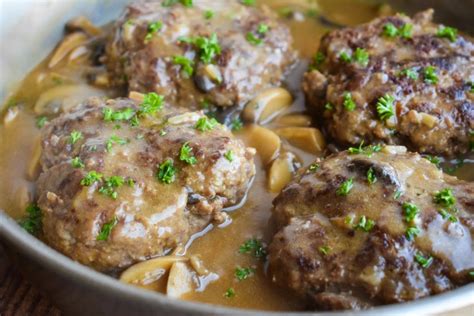 Hamburger Steak with Mushroom Gravy • Dance Around the Kitchen