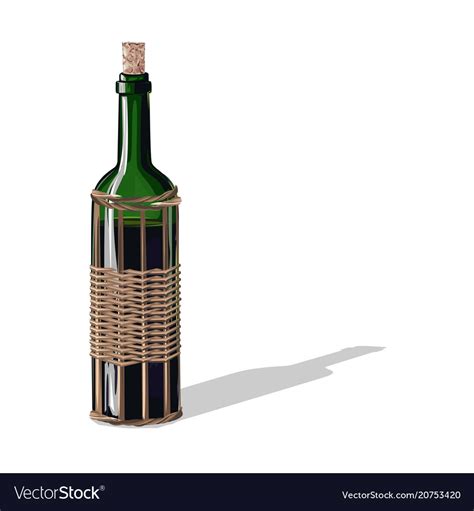 Wine bottle with a cork Royalty Free Vector Image