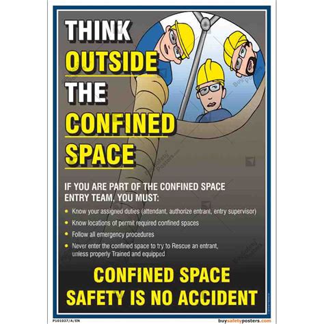 Confined Spaces Safety Poster Confined Spaces Are Dangerous Places ...