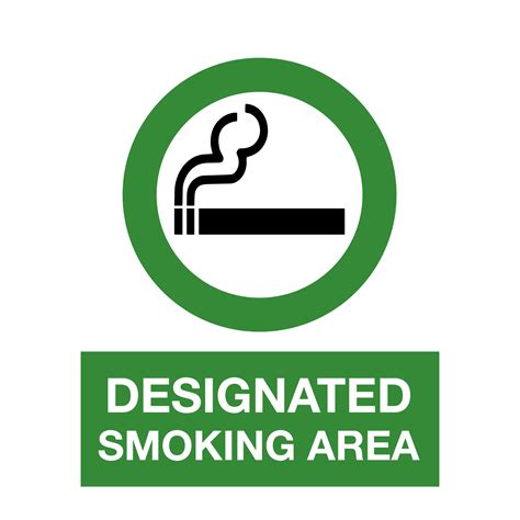 Designated smoking area sign label on Transparent Background 18250975 PNG